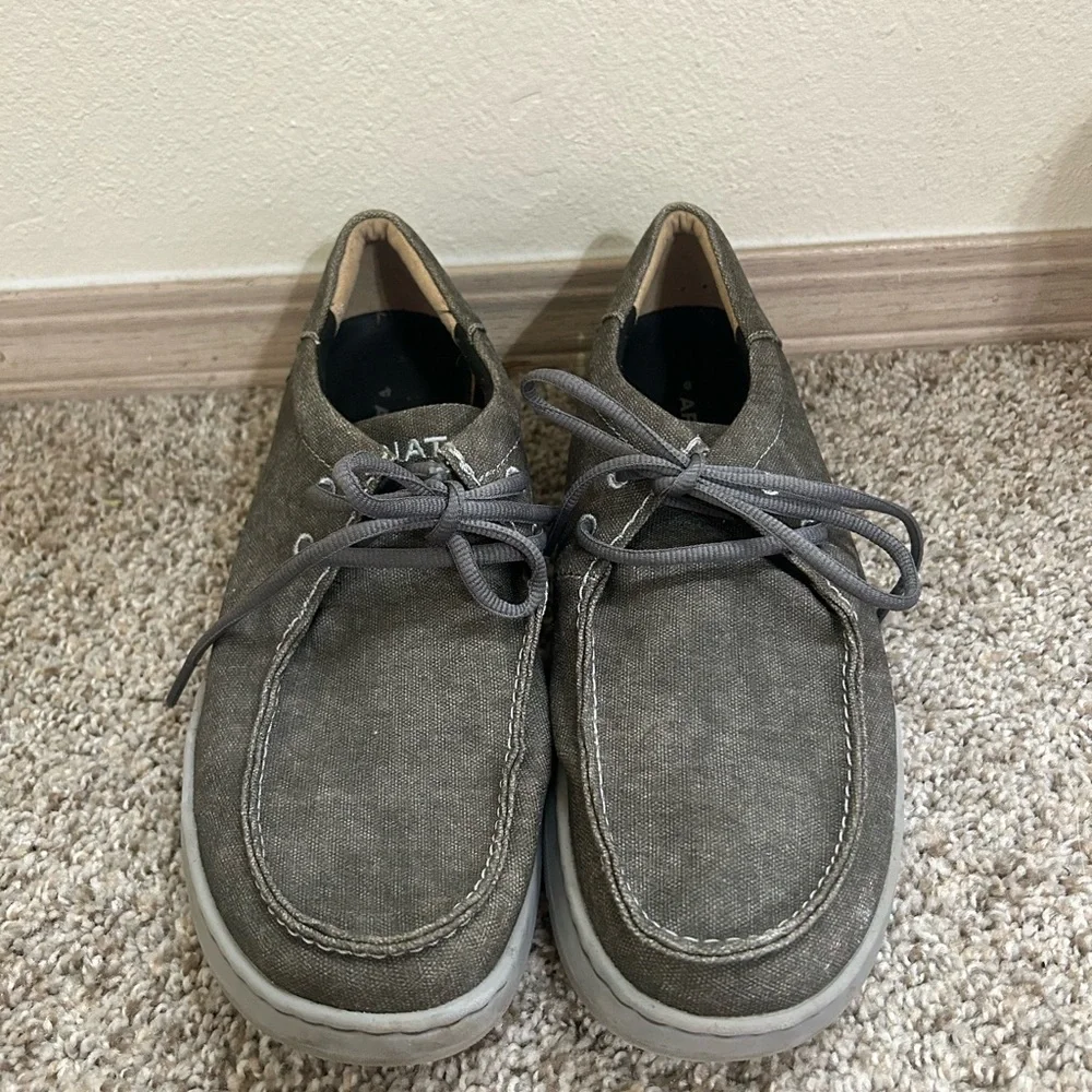 Ariat Men's Hilo Stretch Charcoal Canvas Sneaker Loafer Size 8.5D Outdoor Casual